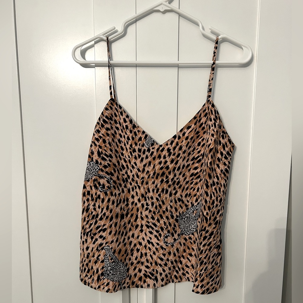 L’AGENCE Animal Print Spaghetti Strap Cami - size XS - NWT $230 MSRP